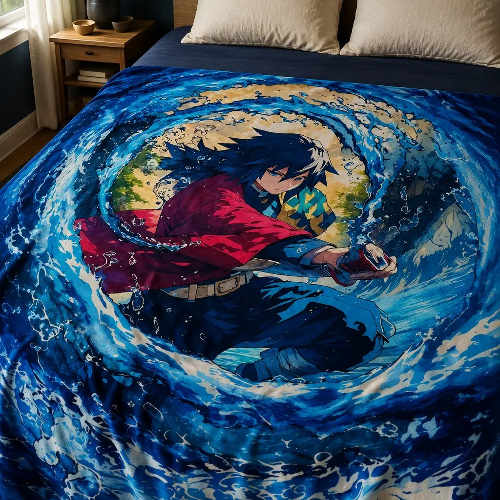 Richard Yagami Blanket, Soft Flannel Material, Cozy for Home Office Travel, Anime Gift Idea, Perfect for Bed Sofa Car Camping