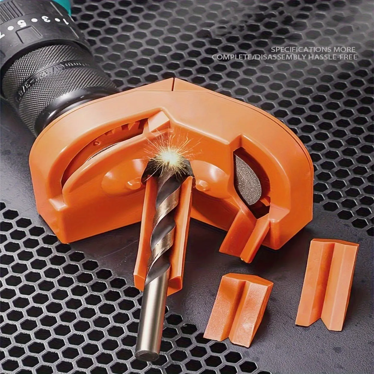Multi-Functional Drill Bit Sharpener, Electric Drill Bit Grinder, Portable Compact Drill Bit Grinding Tool, Sharpen in 5 Seconds, Suitable for All Drills