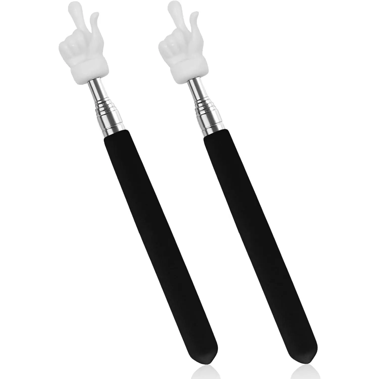 2 count Telescopic Teachers Pointer, Extendable Hand Pointer Finger Pointer Stick, Mini Retractable Classroom Pointer for Elementary School  Teacher, Classroom Supplies