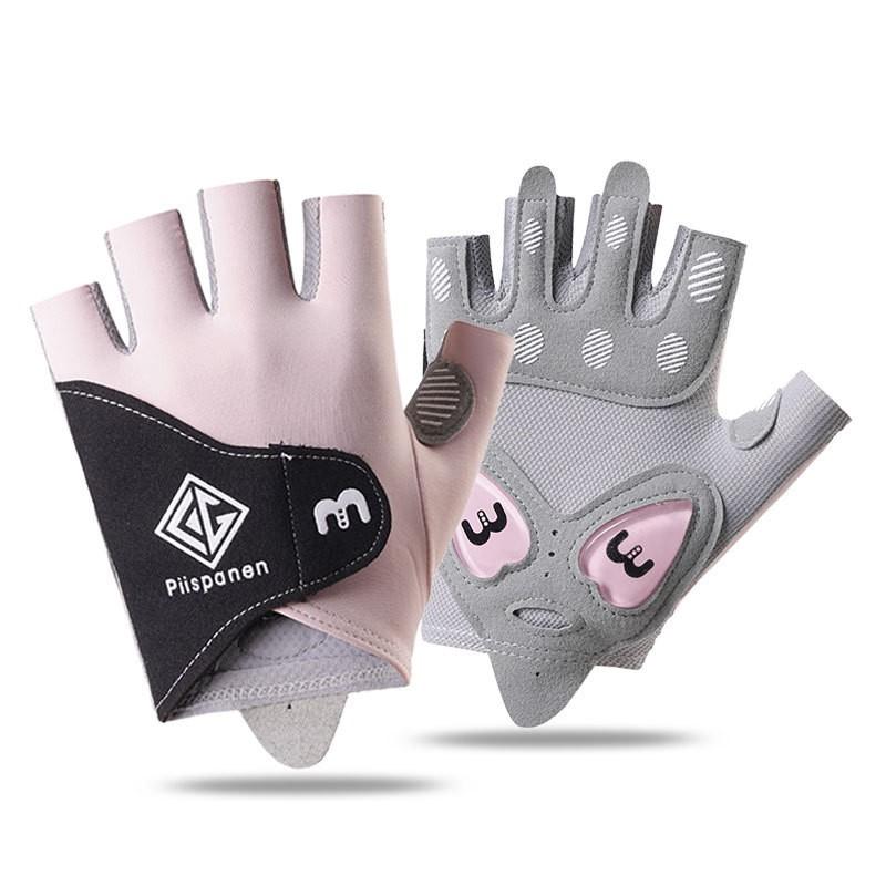 Sports half-finger gloves men's and women's outdoor sports cycling fitness non-slip and anti-wear liquid silicone barbell gloves