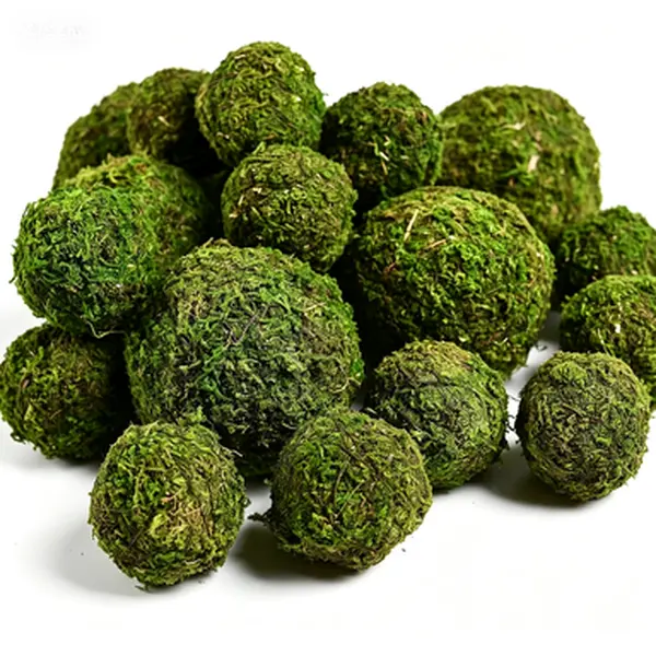 Lightweight Faux Moss Balls (18pcs) - 6pcs 3.2" & 12pcs 2" Artificial Green Balls for Wicker/Glass Centerpiece Bowls, Nursery Vase Fillers, Fairy Decor, No Watering Needed, Reusable Home Decor