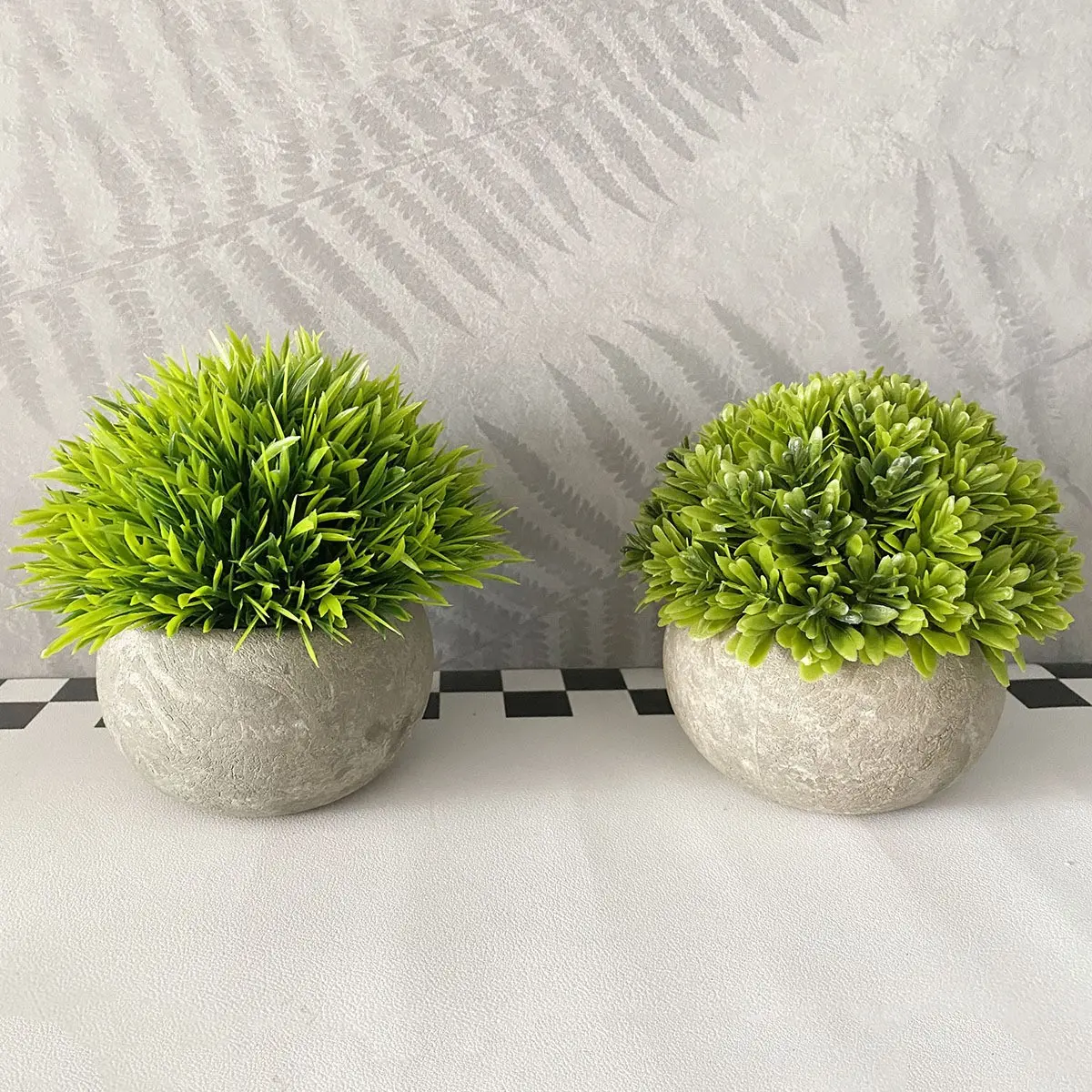 2-Piece Artificial Potted Plants, Plastic Eucalyptus for Indoor Home Decor, Perfect for Office Desk Decoration, Home Decor Essentials