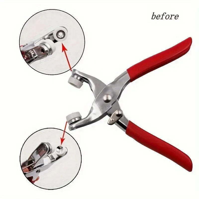 50set Metal Snaps Buttons With Fastener Pliers Press Tool Kit, No-Sew Button Fasteners For Clothes Backpacks, DIY Sewing Tools, Sewing Accessories
