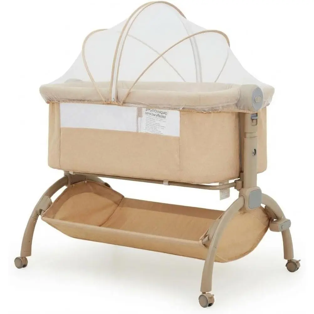 Bedside Safety Bed Rail, Iron Pipe & Oxford Cloth Construction, Fabric Cover Guard for Toddlers & Children Home Use
