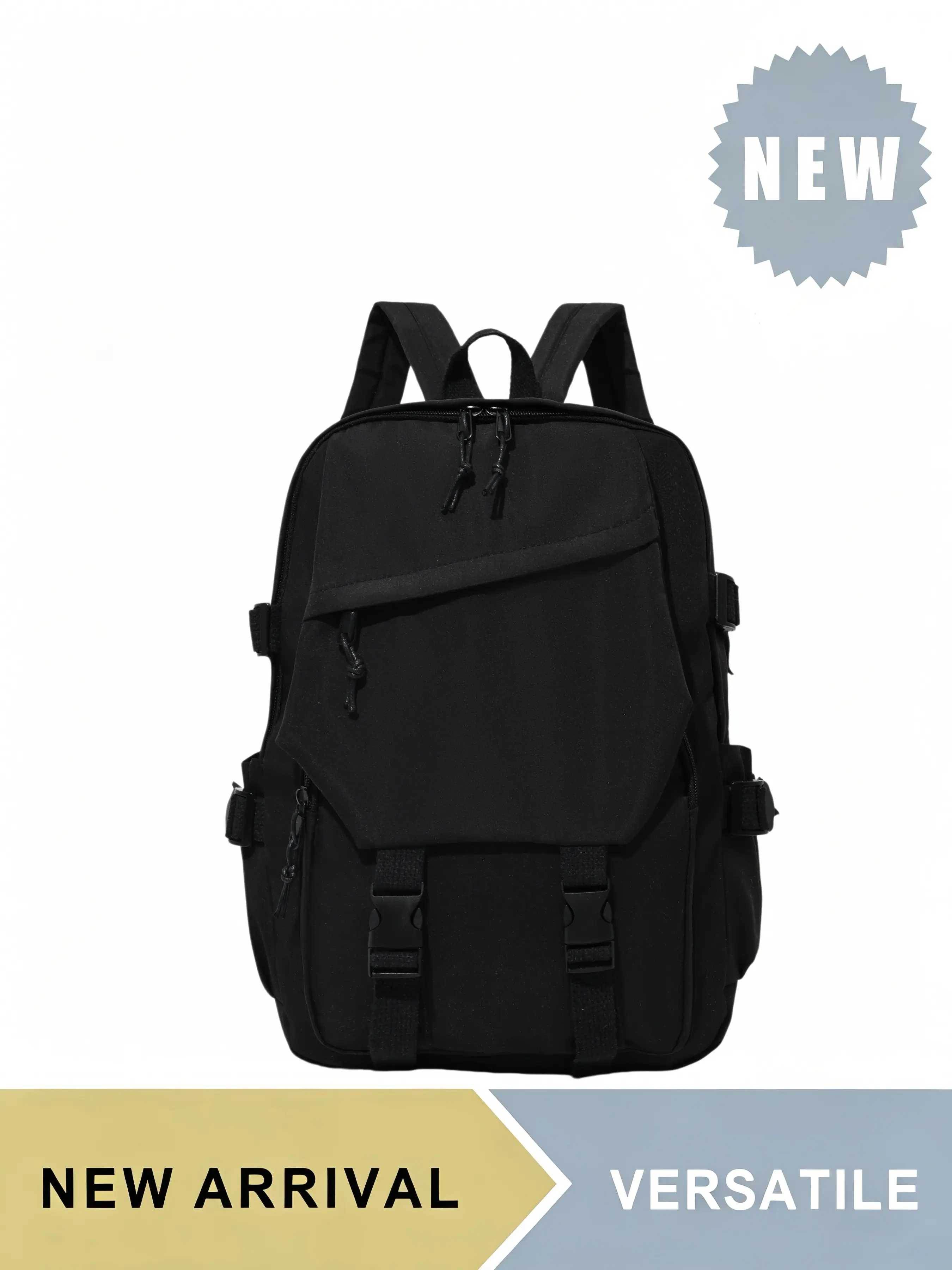 Waterproof Casual Travel Laptop Backpack for Women & Students, Large Capacity School Bookbag with Multi Compartments & Side Pockets, Fits 14 Inch Tablet Notebook, Adjustable Padded Shoulder Straps, Lightweight Durable Rucksack for College Work Commute