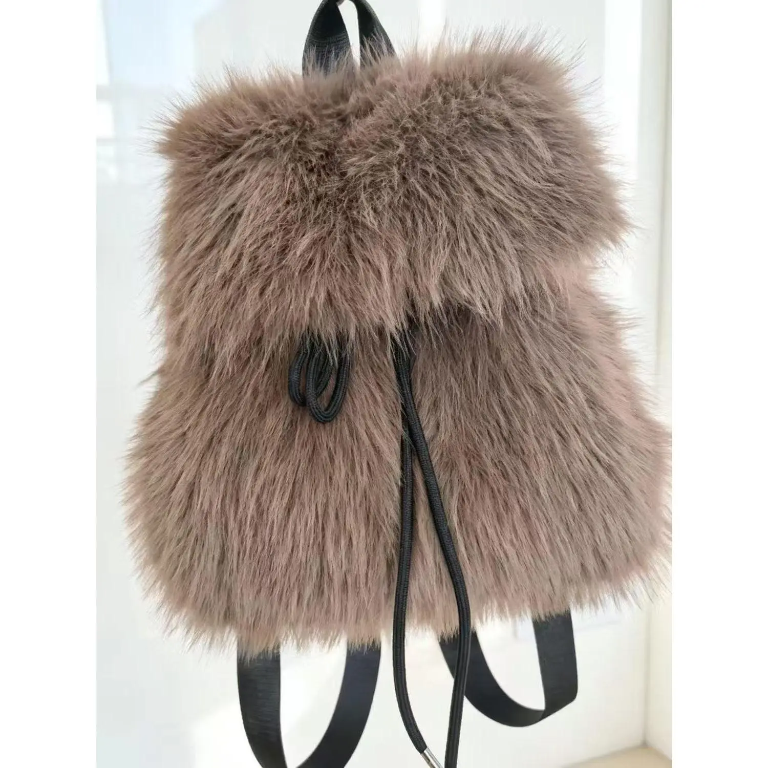 New College-Style Casual Drawstring Flap Backpack, Anti-Fox Fashion Large-Capacity Tote Bag, Leopard Print New Model