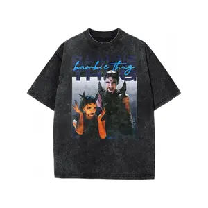 Unisex 'Bambie Thug' Graphic T-Shirt in Distressed Cotton, Vintage Style Loose Fit Short-Sleeve Streetwear Tee