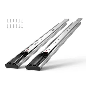 Six Pairs Of 18-Inch Drawer Slides Side-Mount Rails, Heavy-Duty Full-Extension Steel Tracks With Soft-Close Noiseless Glide, Ball-Bearing Cabinet And Kitchen Runners, 100-Lb Load Capacity, Durable Metal Guide System For Drawers