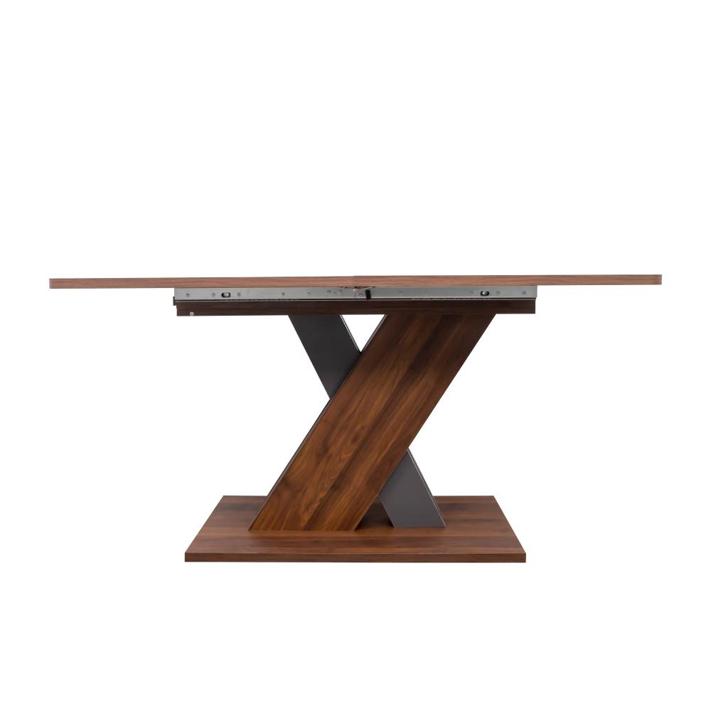 Versatile Extendable Console Table: Modern and Stylish Design with a Sturdy Base and Staggered X-Shape for Extra Sturdiness Farmhouse Round Dining Table with Metal Base