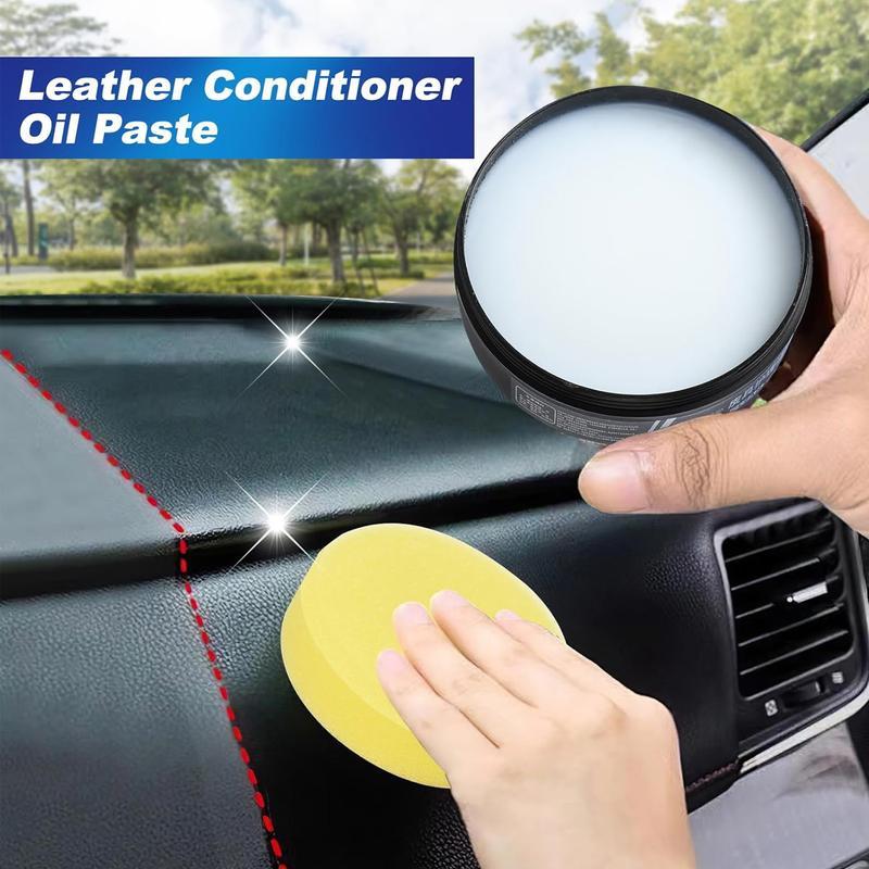 Car leather care cleaning cream, car interior cleaning cream, leather bags, leather shoes cleaning - multiple uses,Automobile parts, essential products for automobiles,Easy to use, the best car companion