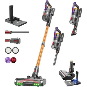 Cordless Vacuum Cleaner,Upgraded 650W/55KPA/70Mins/With No-Drill  Station Cordless Stick Vacuum Cleaner,LED Display& Vacuum Cleaners for  ,for Hard Floor,Carpet