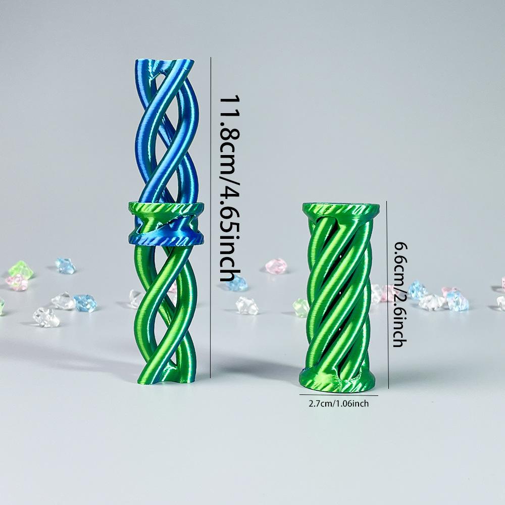 3D-Printed Stress-Relief Toy: The "Push & Spin" Gadget - A Spiral 3D Puzzle and Ultimate Finger Decompression Tool