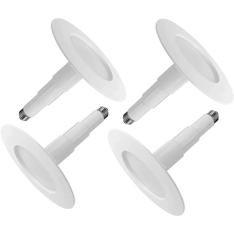 4-Pack 5/6" LED Can Lights Retrofit Recessed Lighting,12W=60W,2700K SoftWhite,800 Lumens,Dimmable Adjustable Retrofit Downlight,ETL,Damp Rated,Simple Installation Can Lights,Bevel Trim