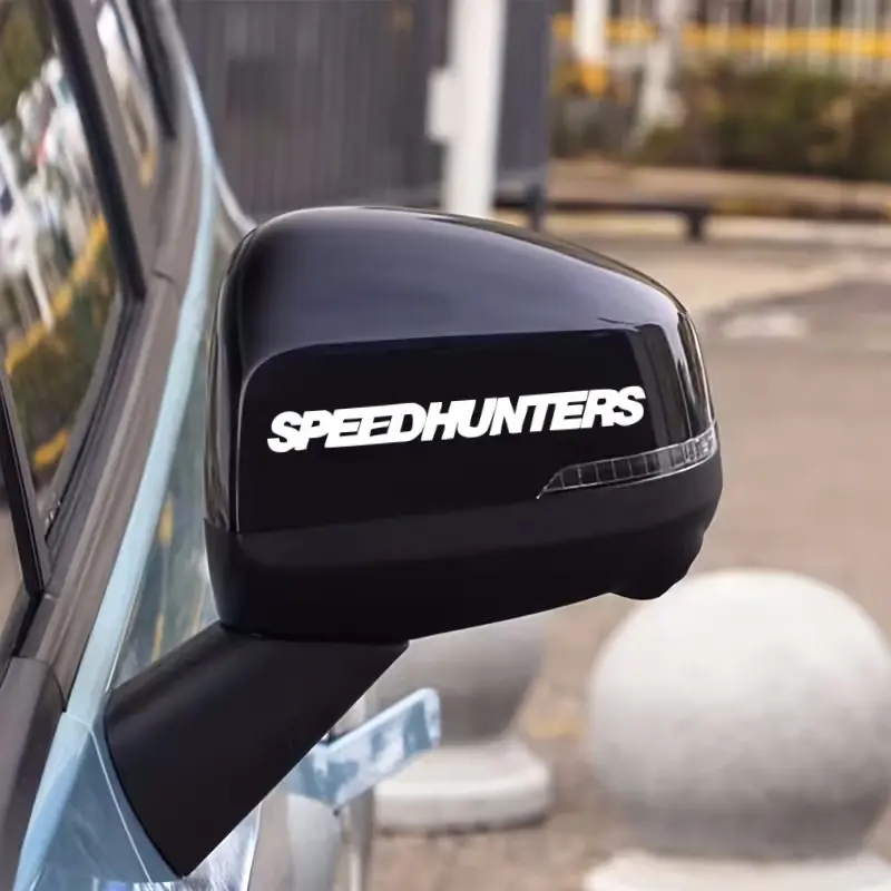 2Pcs Vinyl Sticker Set, SPEEDHUNTERS Street Racing Decal for Car Body, Wiper, Wheel, Motorcycle,Self-Adhesive