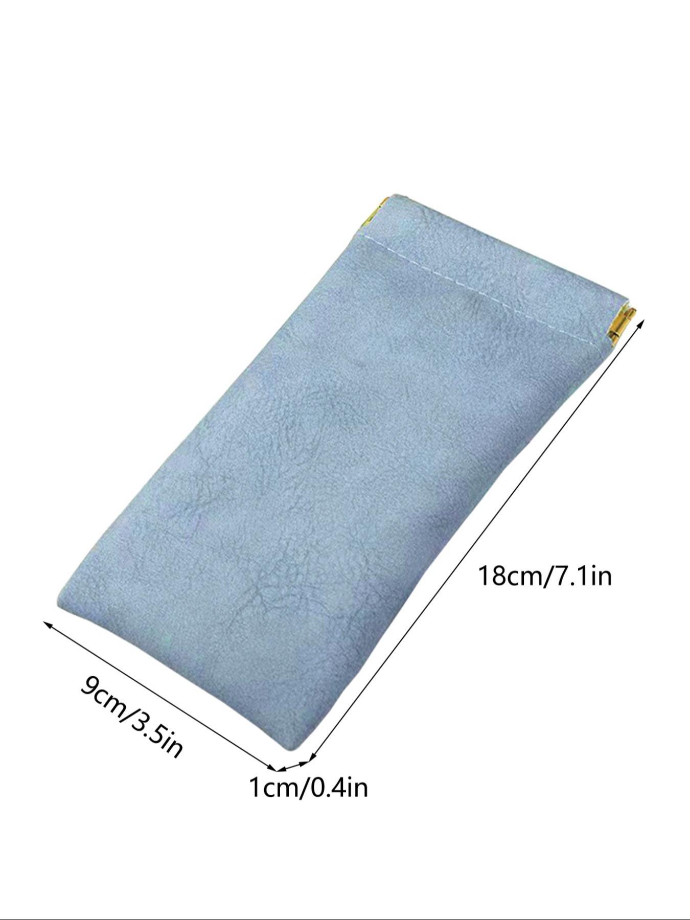 Solid Color Soft Pu Sunglasses Case, 2024 New Style Portable Pu Leather Glasses Case, Anti-scratch Glasses Storage Bag, Eyewear Accessories for Women and Men, Portable Sunglasses Organizer, Glasses Holder