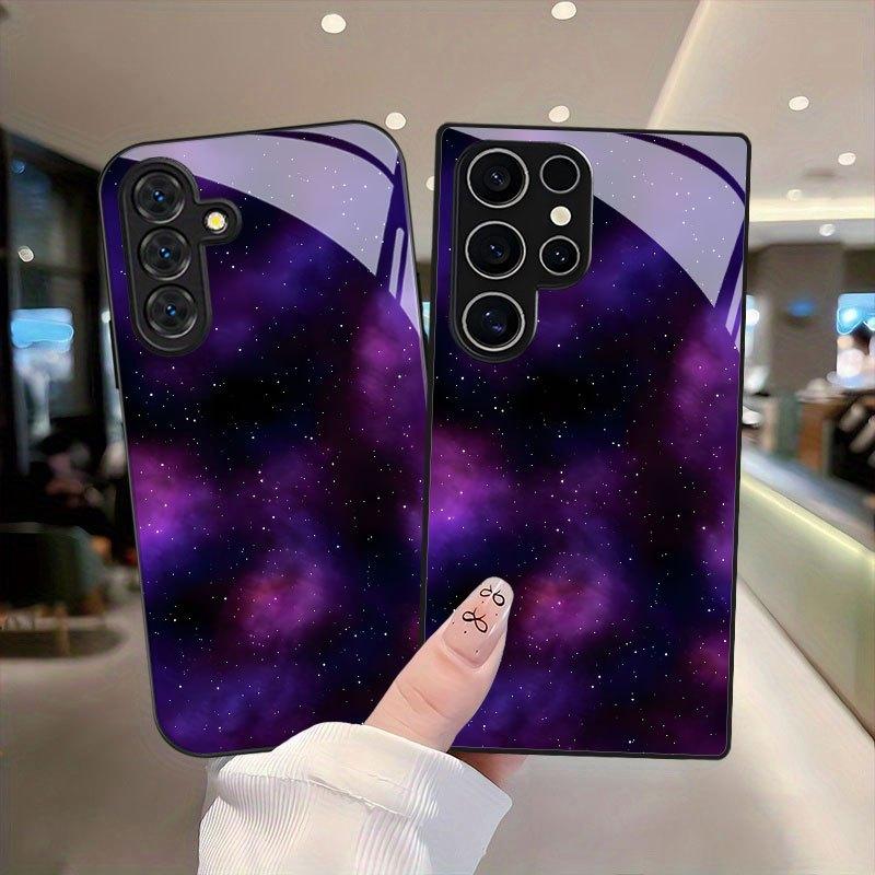 Phone Case: Starry Sky Purple Series, Night Sky Galaxy Print, Compatible with Samsung Galaxy S26 S25 S24 S23 S22Pro S21 S20 Fe Plus Ultra Pro A56 A55 A54 A53 A52 A51 A36 A35 A34 A32 A26 A25 A24 A23 A16 A15 A14 A06 A05 A03s