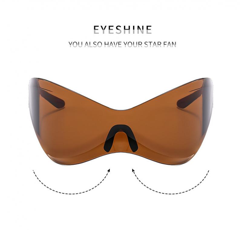 Silver sports sunglasses, punk style, unisex, Y2K futuristic wraparound sunglasses design