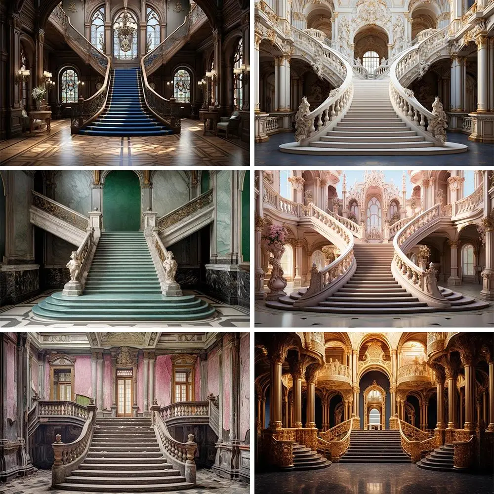 Photography Backdrop Luxury Palace Church Wedding Ceremony European style Background for Photocall Photo Studio Props