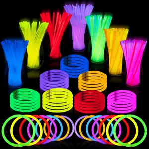 1000 Pcs 8" Glow sticks Bulk Party Favors Pack, Neon Glow in the Dark Party Supplies, Light Up Necklaces and Bracelets with Connectors, Easter, Football, Birthday Decorationsfidget toys