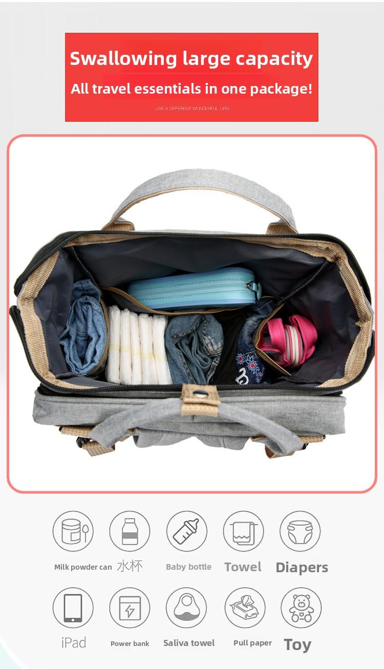 New portable folding bed sports outdoor backpack, lightweight large-capacity sports bag, multi-purpose backpack