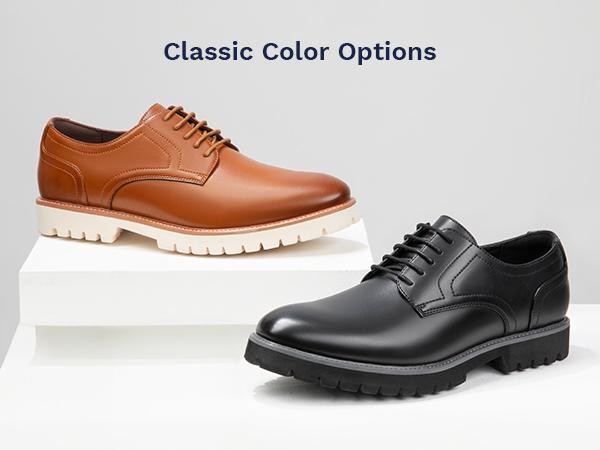 Bruno Marc Men's Plain-Toe Oxford Dress Shoes