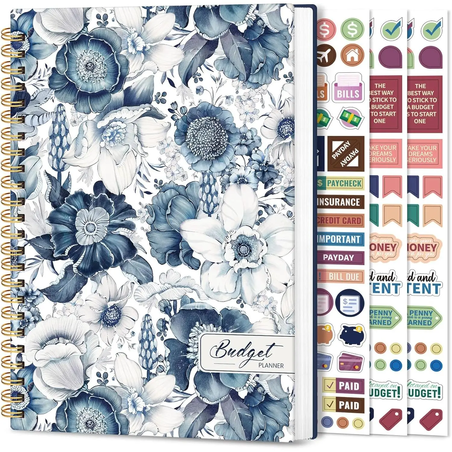 Aesthetic Budget Planner & Monthly Bill Organizer, Undated Budget Book