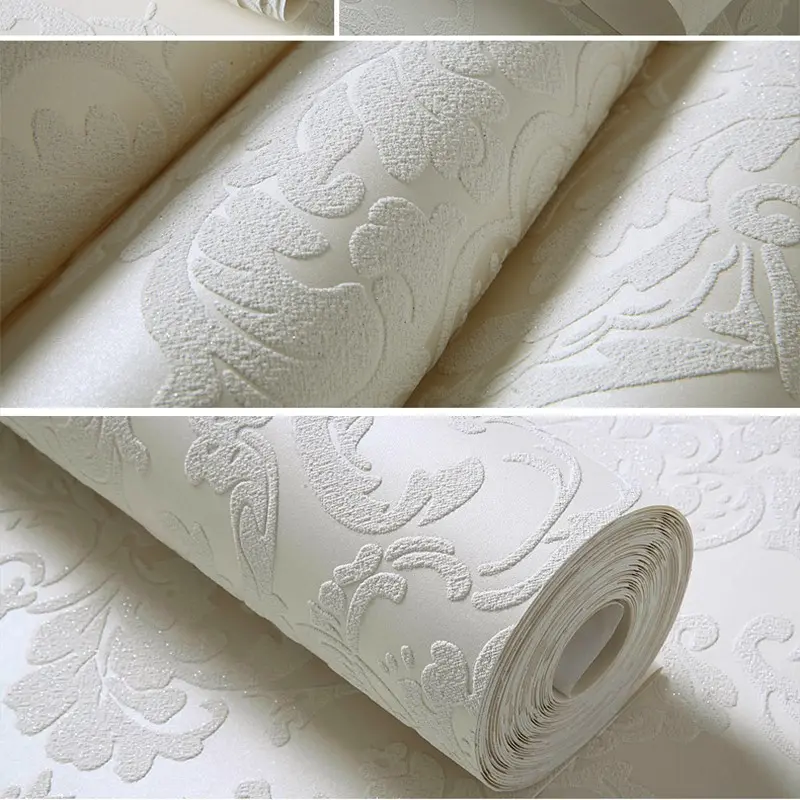 European Luxury Floral Pattern Thick Non-Adhesive Wallpaper, Home Decoration, Gift Wrapping Paper, Elegant Wall Covering