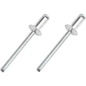 100 PCS 1/8" x 1/4" Aluminum Blind Rivets, 3.2 x 6mm Pop Rivets, Silver