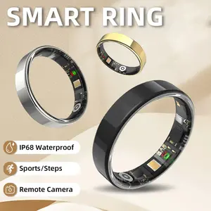 Smartring Smart Ring for Fitness Tracking, Gesture Control Heart Rate Monitor, Sleep Quality Analysis, Blood Oxygen Level Measurement,Gold,Silver,Black