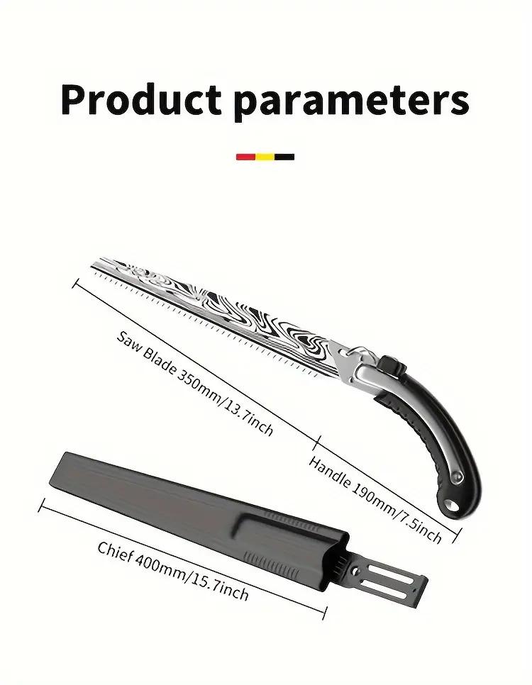 1 Folding Hand Saw - Portable Folding Design, Sharp Blade, Suitable for Wood, Soft Metal, Gardening, Carpentry, DIY Projects - Suitable for Professionals and Home Workshops, Outdoor Cutting, Ergonomic Handle, Precision Cutting Tool, Professional Carpenter