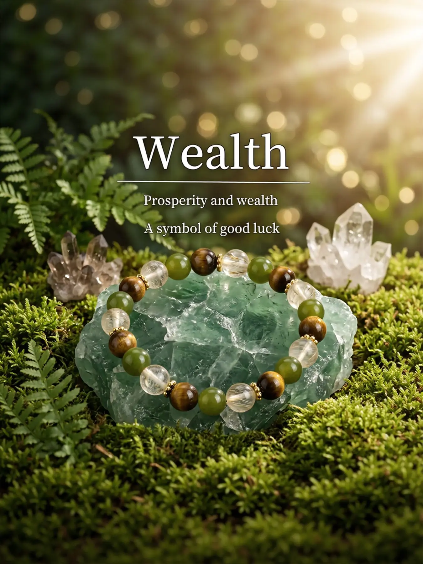 Women's Wealth Attraction Bracelet, Tiger Eye Bead Strand, Elegant Prosperity Friendship Bracelet, Perfect Gift for Her
