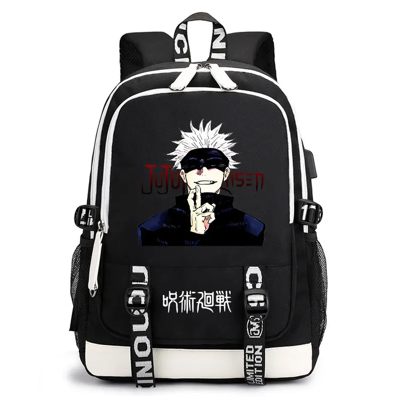 "Jujutsu Kaisen" Anime-Themed Backpack – Stylish, High-Capacity, Ergonomic Schoolbag for Elementary Students with Organized Storage   Gag Toys & Practical Jokes