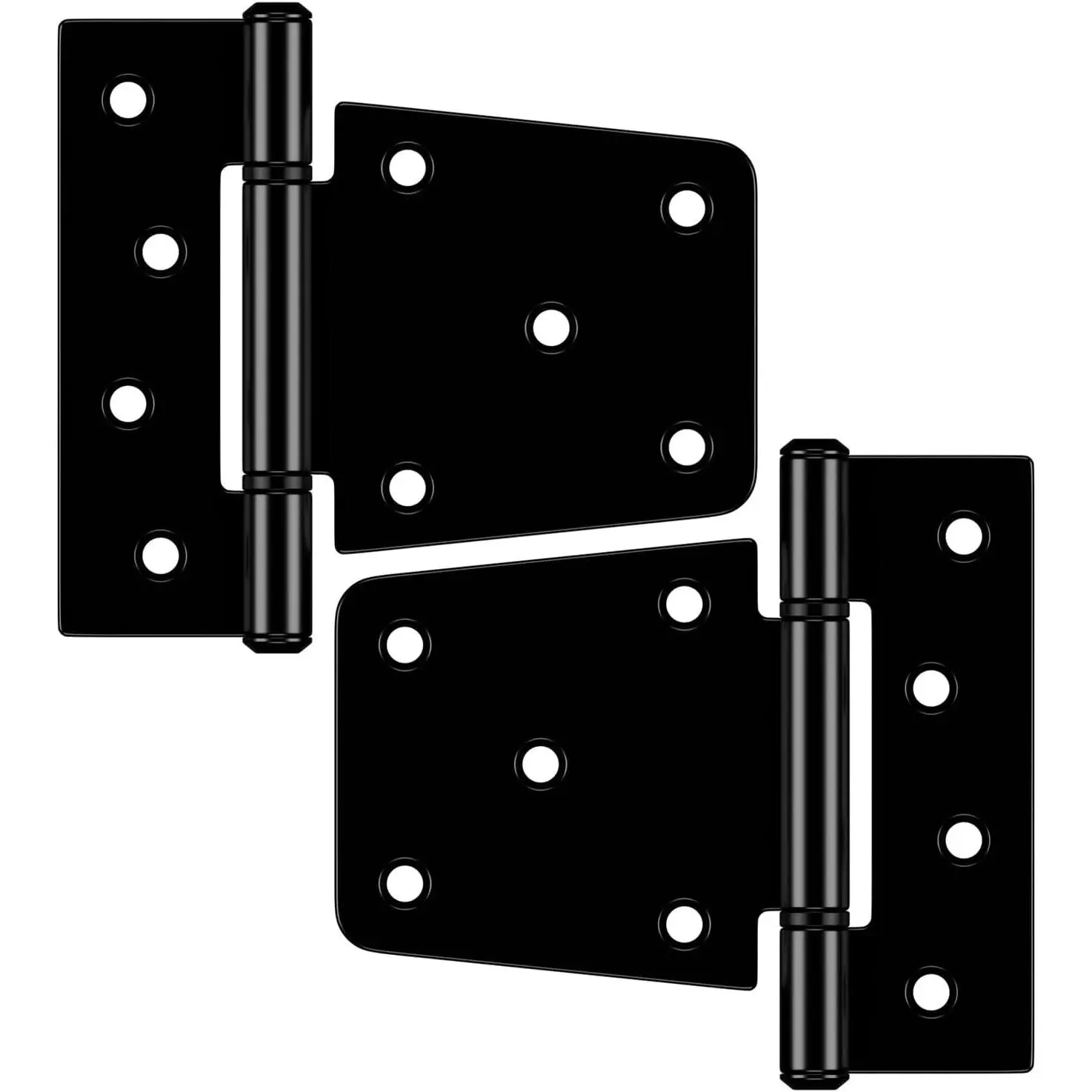 3.5 Inch Heavy Duty Gate Hinges, Extra Thick Black Shed Barn Door Hinges for Wooden Fences, Yard Gate, Vinyl Fence Gate, Garage, Indoor Outdoor 2 Pack