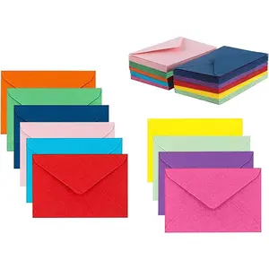 Colorful Self-Seal Envelopes 5" x 7" Assorted Colors Bulk Pack for Invitations, Birthday, Graduation, Baby Shower, Greeting Card (50)
