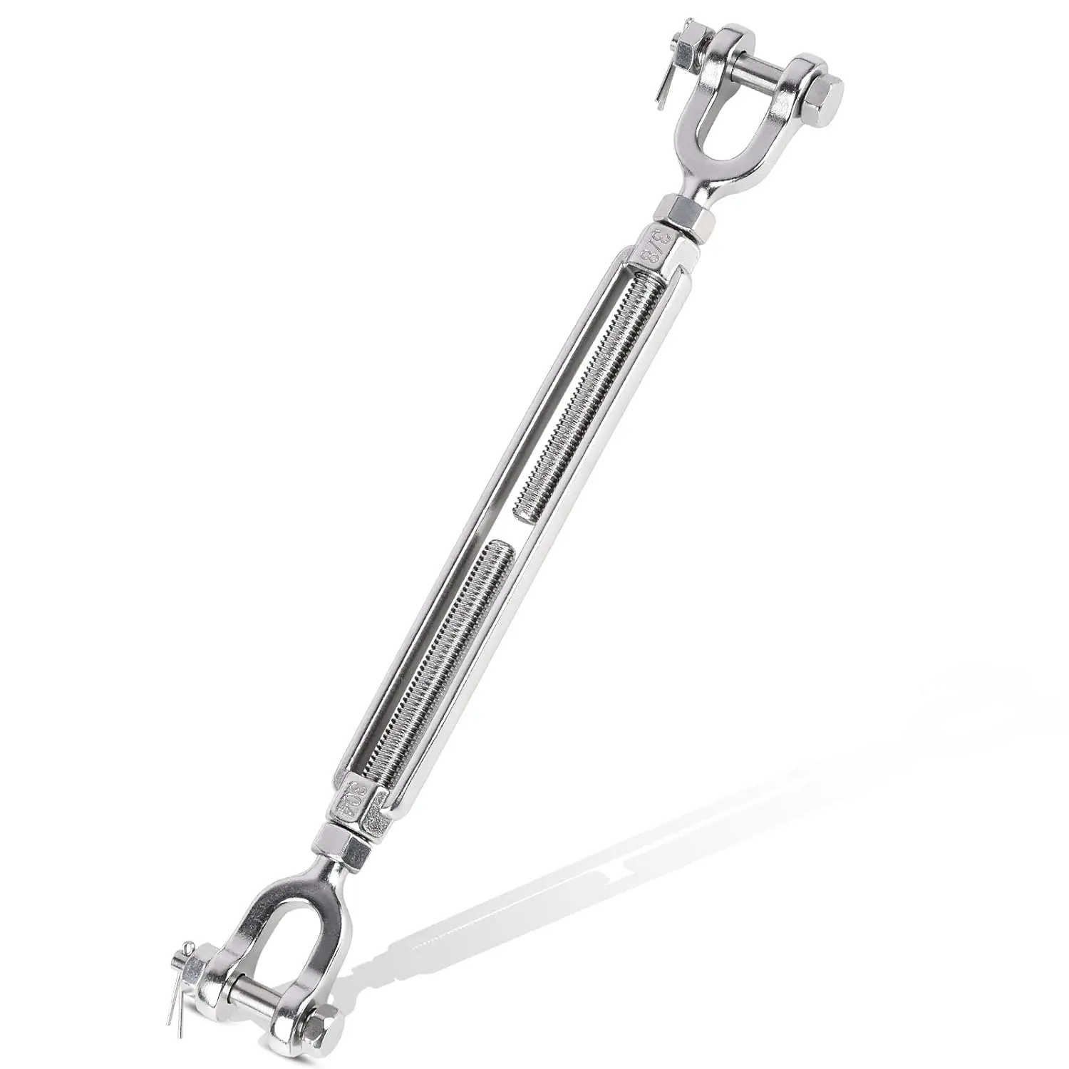 Turnbuckle  Stainless Steel Turnbuckle,  Working Load Limit, Jaw and Jaw Turnbuckles for Cables Wire Tensioner, Turnbuckle for Shade Sail,