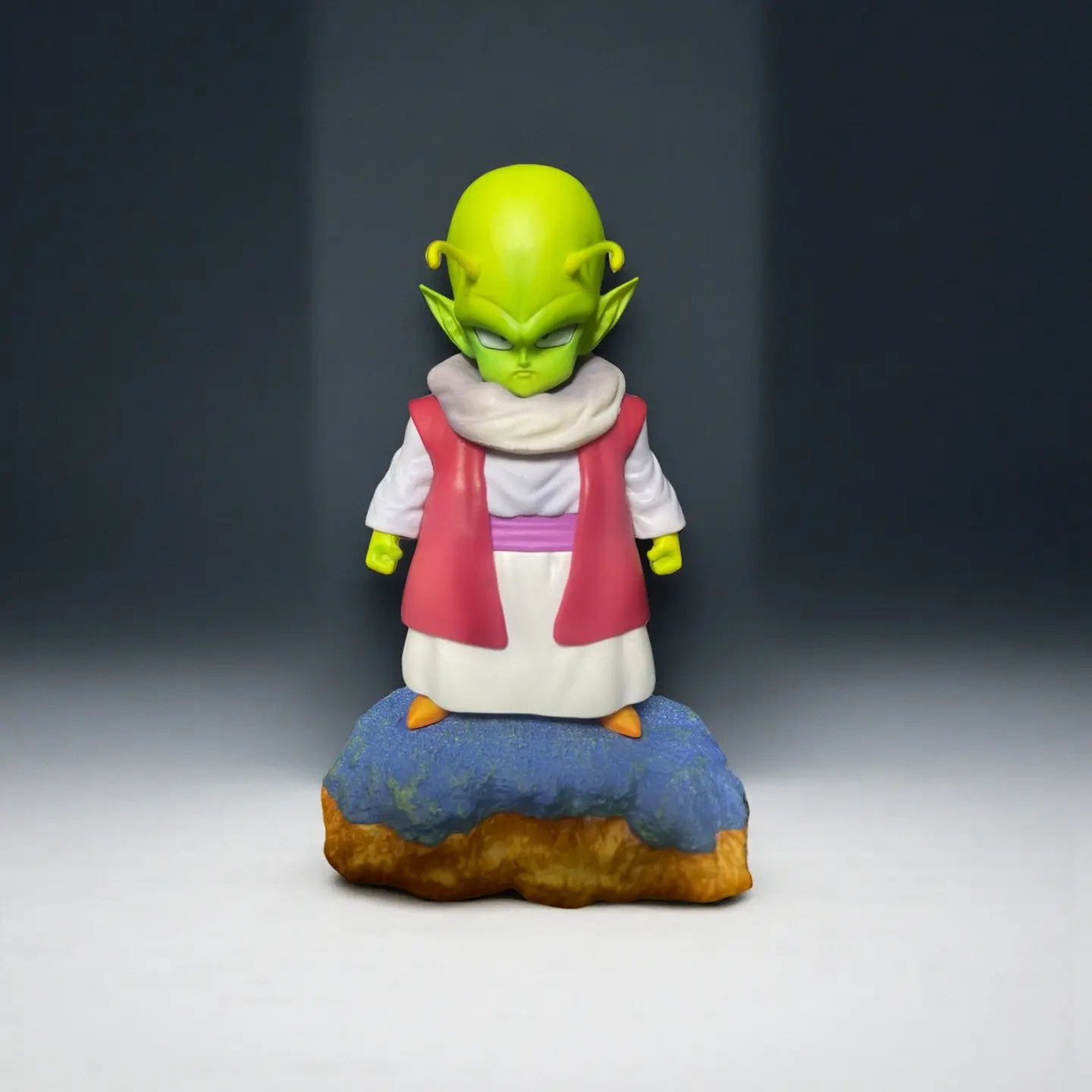 Dragon Ball Z Nappa Dandy Q Version Figure Model, 13cm Height, Detailed Skin, Rock Planet Base, Anime Collectible
