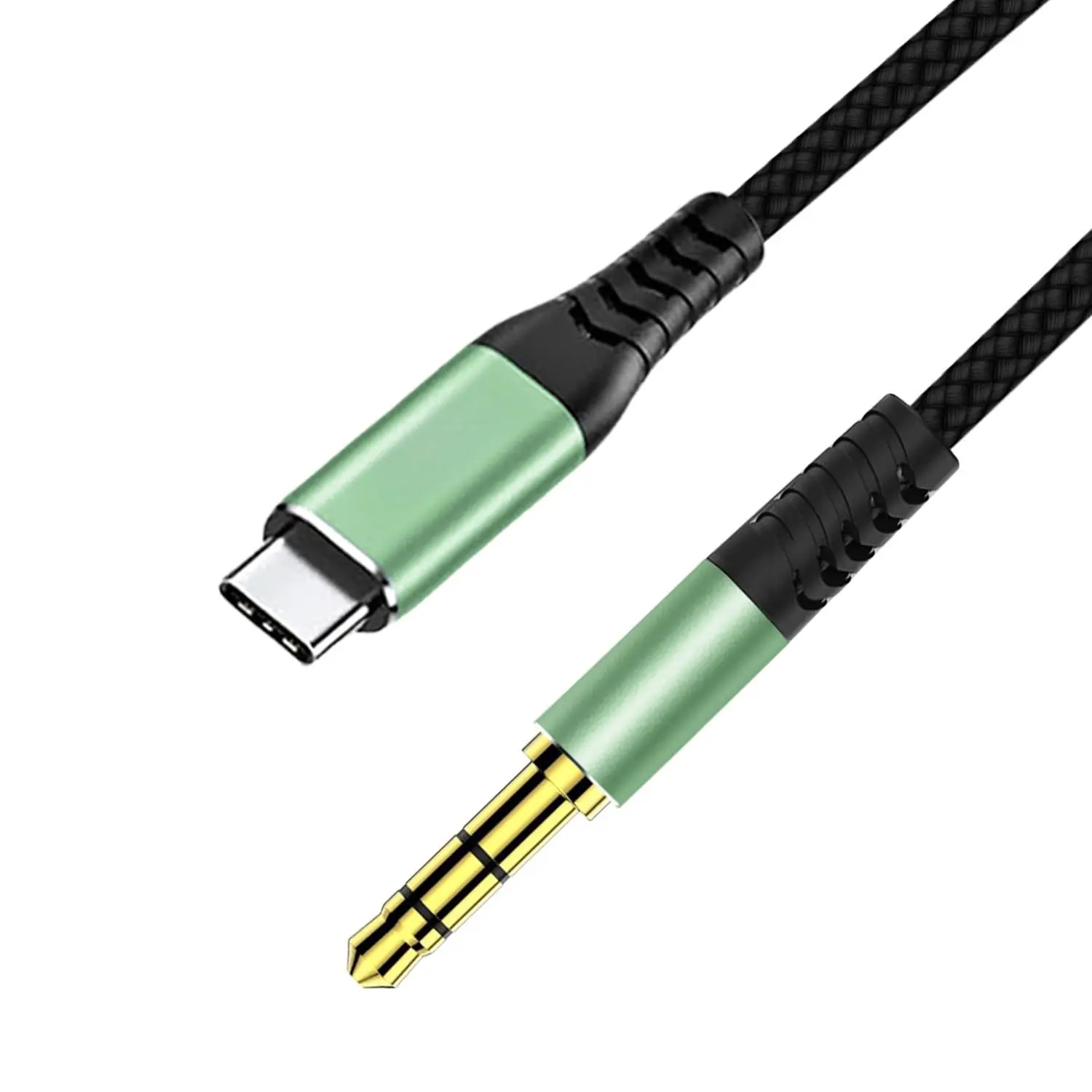 USB C to 3.5mm Audio , 1/8" TRS to USB Type C Aux  Stereo Speaker Aux Cord Compatible with  15, 16 Pro Max Plus MacBook iPad Pro, Galaxy S24 Etc (1m/3.3FT)