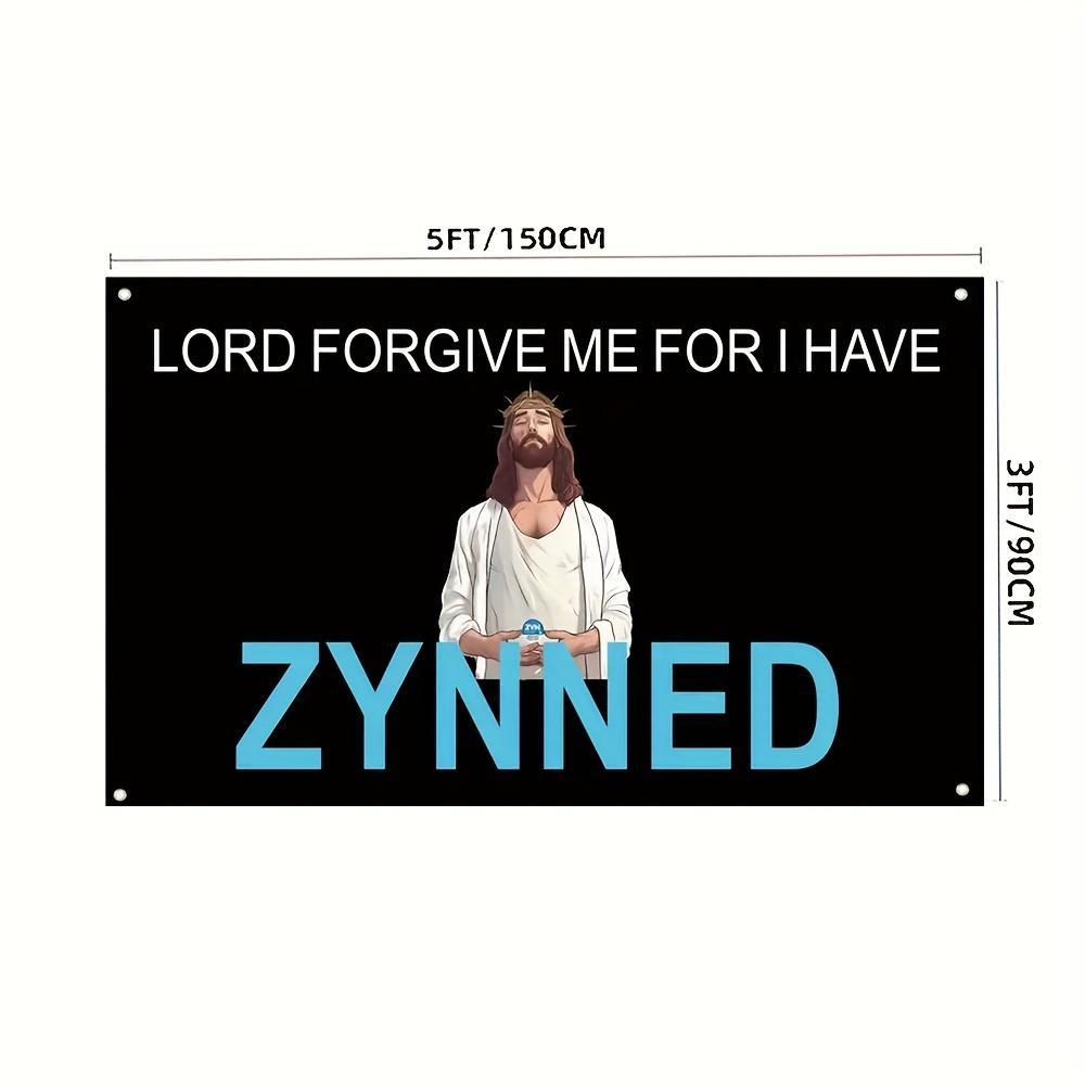 Jesus Pattern Flag, 1 Count Lord Forgive Me for I Have Flag, Wall Hanging Decor for Home, Office, Garage, Bar, Room Decoration