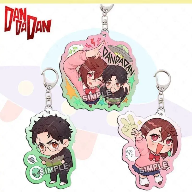 DanDaDan Anime Acrylic Fun Keychain Animation Related Product Girls Gift Key Chain Bag Charms Souvenir Creative Pendant Jewelry