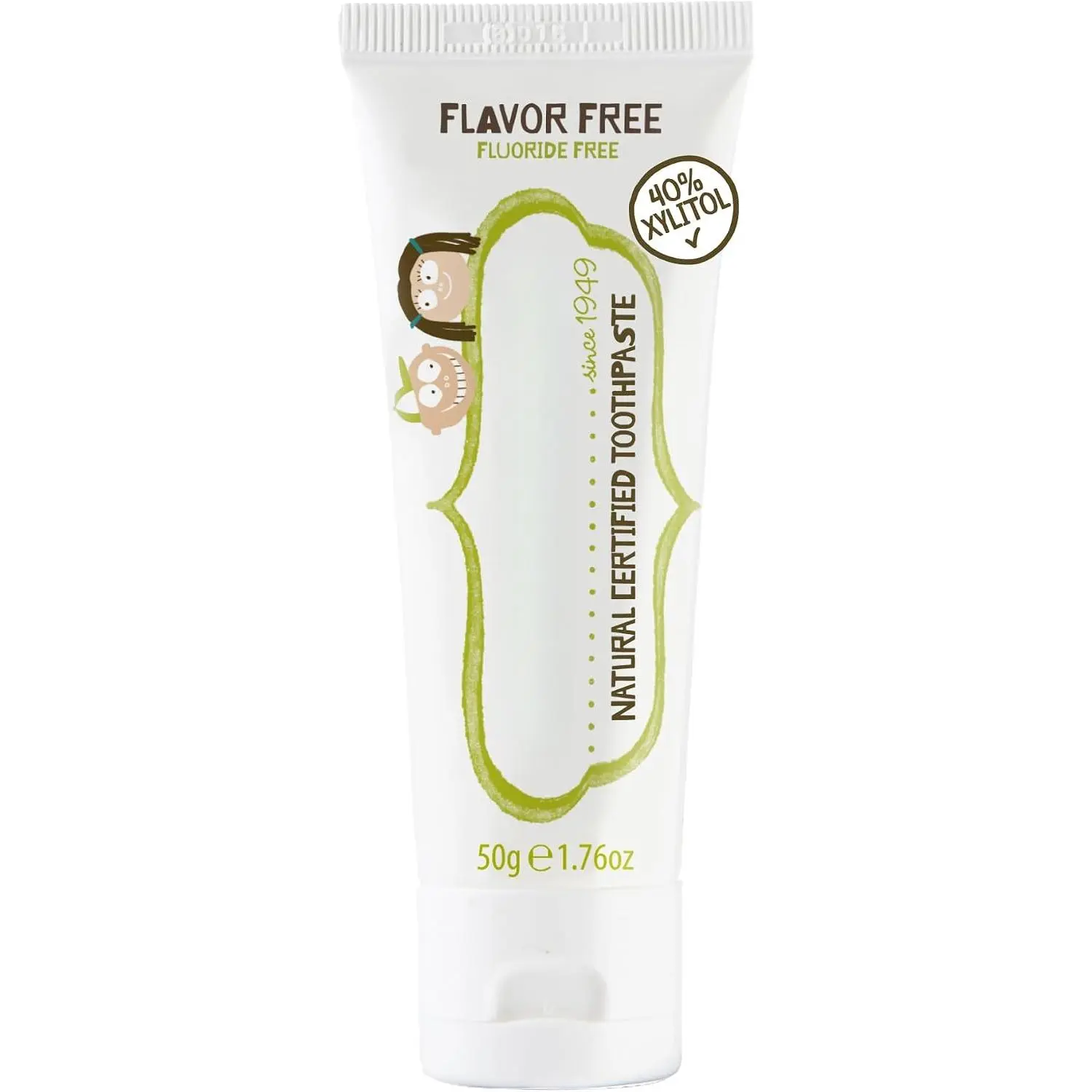 Toddler Fluoride-Free Toothpaste with 40% Xylitol, Flavor-Free, Safe for Baby Oral Care Needs