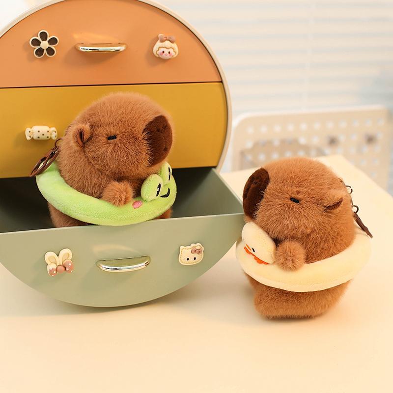 Cute Capybara Plush Toy, Soft Stuffed Capybara Dolls, Plush Toys, Kawaii Plushie for Children Birthday Gift, Huggable Stuffed Animal, Cuddly Stuffed Animal
