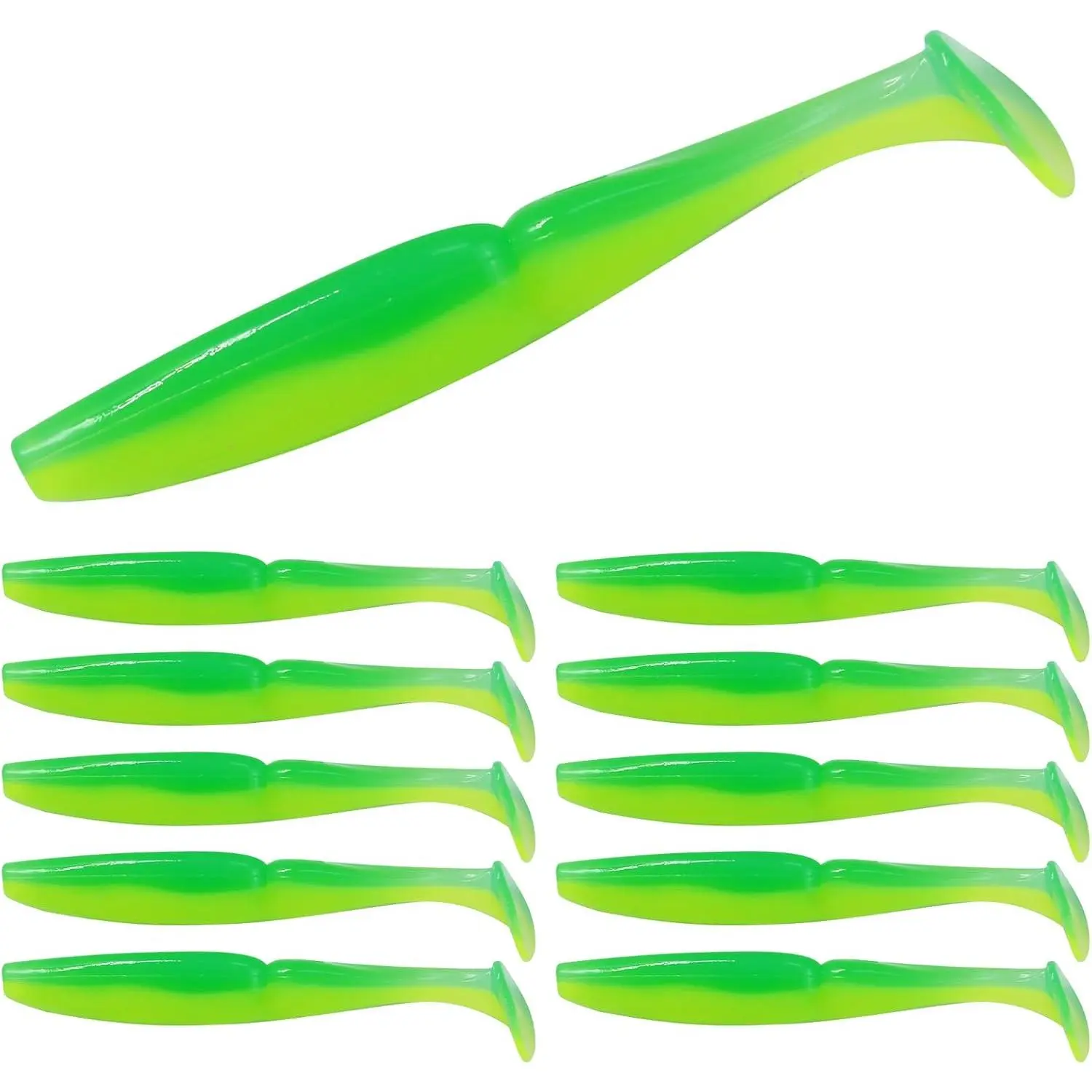 4.13'' Soft Fishing Lure, Flexible Paddle Tail Swim Baits for Bass Catfish Trout Walleye Crappie Lures Kit Fishing Baits