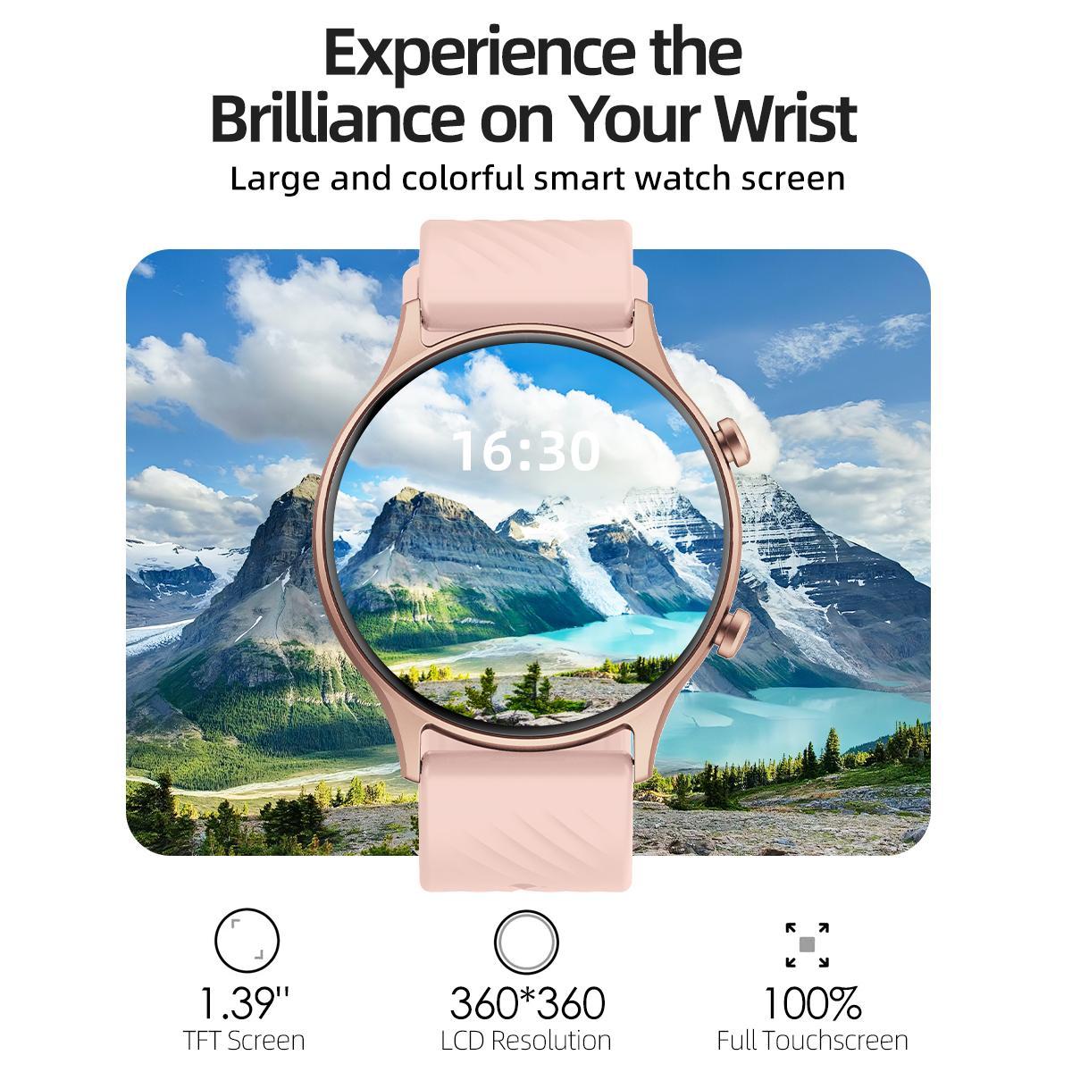 LIFEBEE Multifunctional Smart Watch for Women Men, (Answer/Make Calls) Fashionable Digital Health Smartwatch IP67 Waterproof Activity Sports Tracker for Women Men Wristwatch