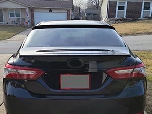 Roof Spoiler Compatible with 2018-2023 Toyota Camry All Model Rear Window Wing Painted Black