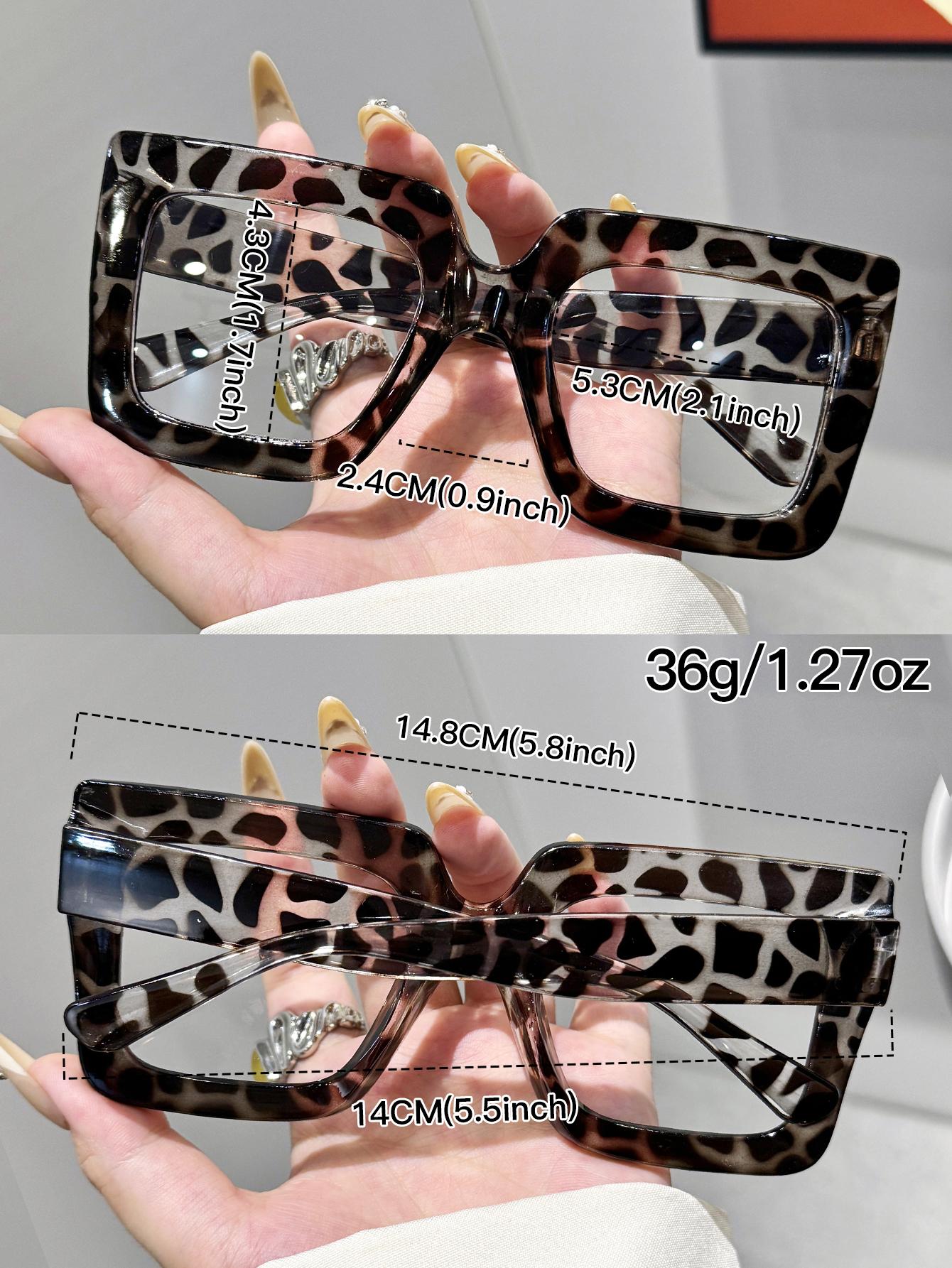 4Pcs Oversized Rectangular Frame Glasses Set Multicolor Frames Clear Lenses Women Men Daily Wear Holiday Styling Lightweight Comfortable Eyewear
