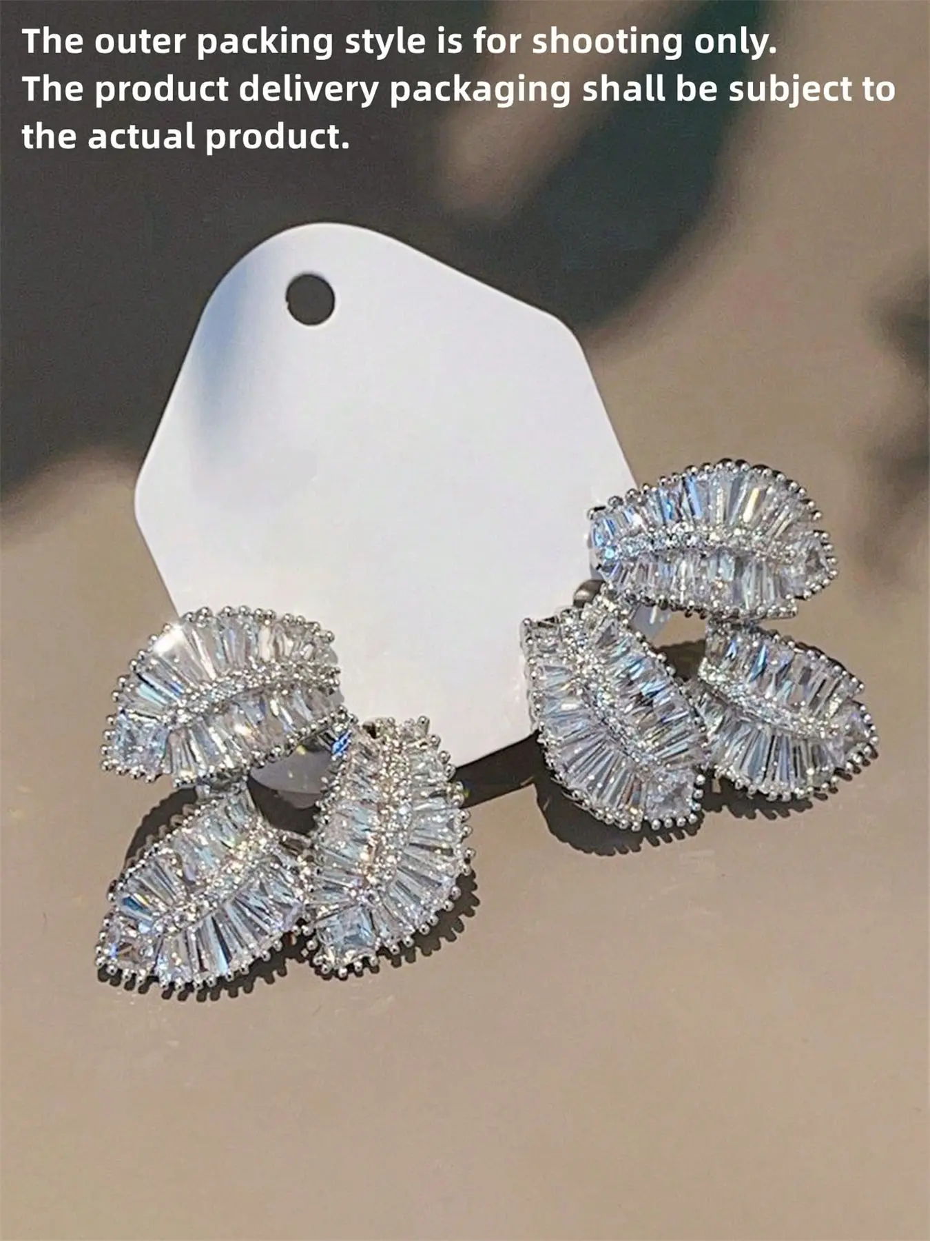 1 Pair Elegant Cubic Zirconia Stud Earrings Bride Earrings For Women For Wedding Engagement Anniversary Party Jewelry Valentine's Day Gift