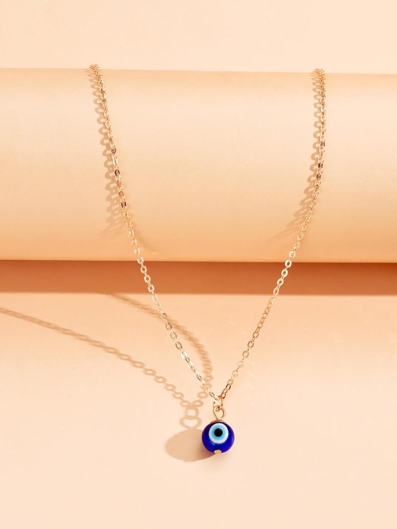 Devil Eye Design Pendant Necklace for Galentine's Party Style, Elegant Fashion Alloy Vintage Jewelry Accessories, Daily Holiday Party Gathering Gifts, Dainty Necklace