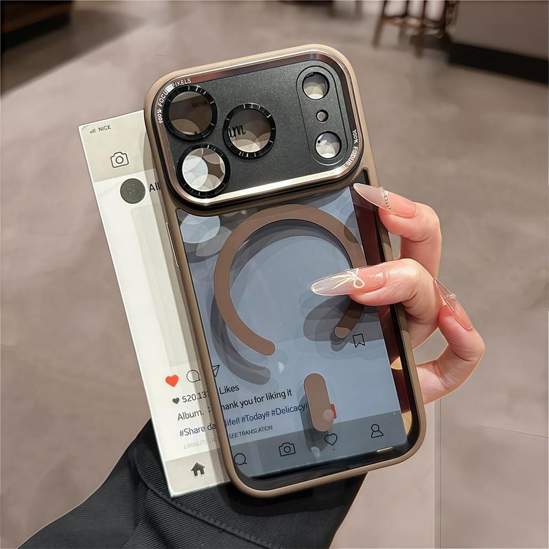 【 iPhone17 case 】Orange liquid skin sense magnetic for iphone17Pro Max 16 15  Air iPhone case silicone soft shell TPU+PC shockproof