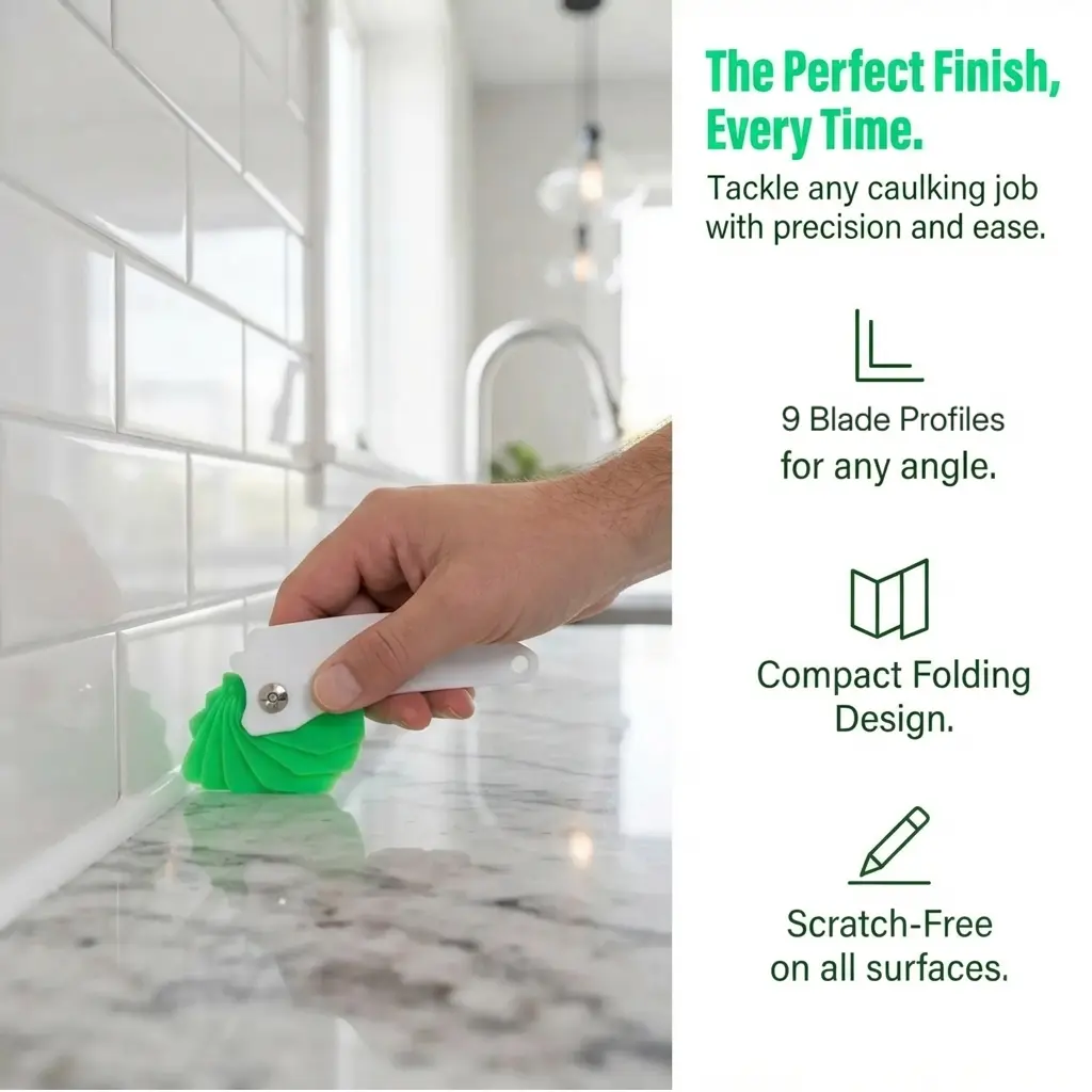9‑in‑1 Caulking Tool Kit| 5‑14mm Silicone Sealant Finisher Smooth Edge for Bathroom Kitchen DIY Renovation