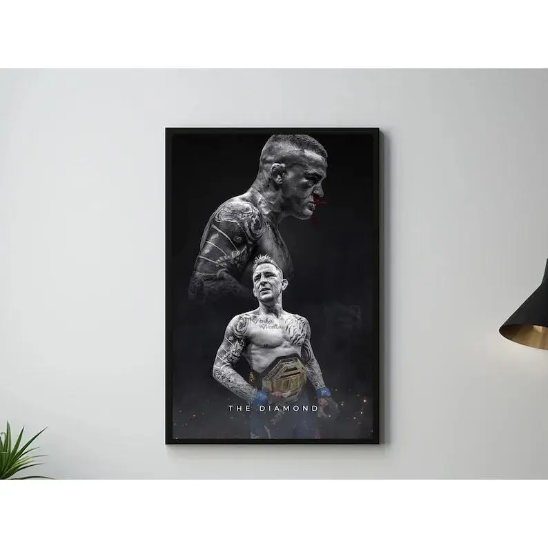 Dustin Poirier Poster, The Diamond, UFC Wall Print, Fighter Poster, Gym Poster, UFC Fan Room Decor, Gift for Him, Champion Poster
